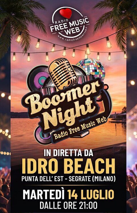 Radio Free Music lancia la "Boomer Night" all'Idro Beach con Beppe &amp; Antonio!