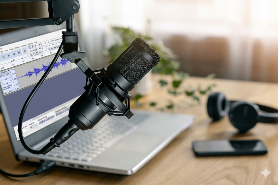 Schermo di un laptop con un player radio web aperto